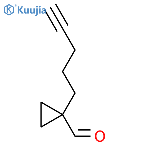 1-(Pent-4-yn-1-yl)cyclopropane-1-carbaldehyde structure