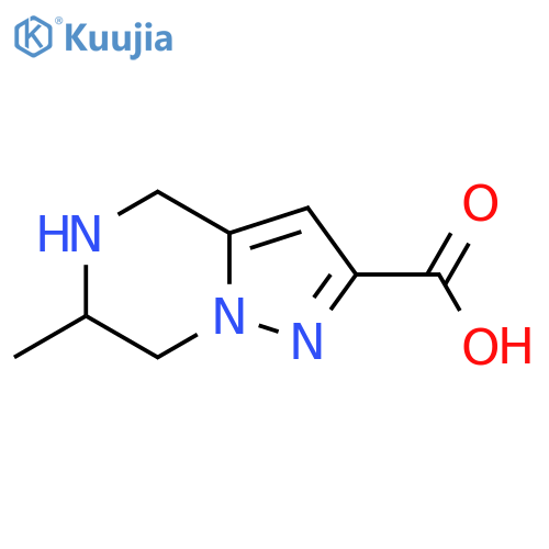 6-methyl-4,5,6,7-tetrahydropyrazolo[1,5-a]pyrazine-2-carboxylic acid structure