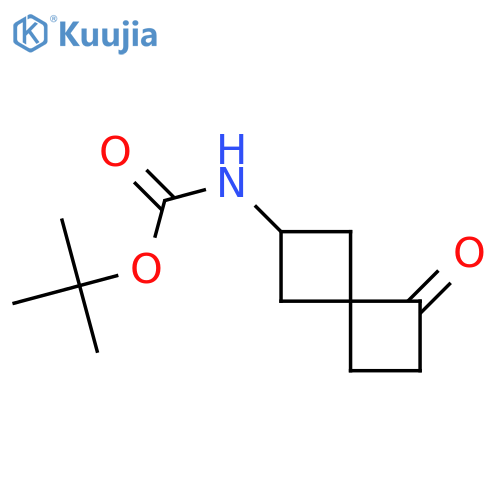 tert-butyl N-(7-oxospiro[3.3]heptan-2-yl)carbamate structure