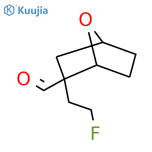 2-(2-fluoroethyl)-7-oxabicyclo2.2.1heptane-2-carbaldehyde structure