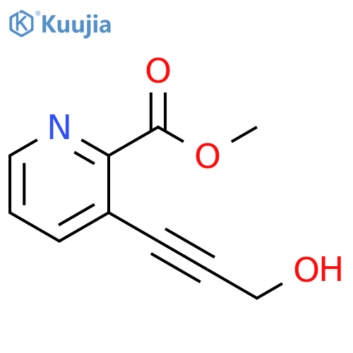 methyl 3-(3-hydroxyprop-1-yn-1-yl)pyridine-2-carboxylate structure