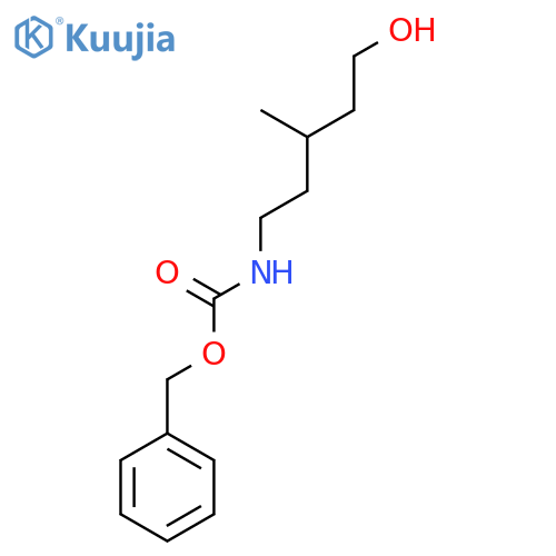 benzyl N-(5-hydroxy-3-methylpentyl)carbamate structure