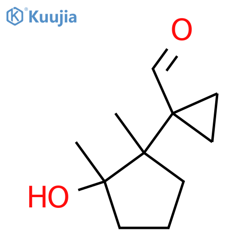1-(2-hydroxy-1,2-dimethylcyclopentyl)cyclopropane-1-carbaldehyde structure