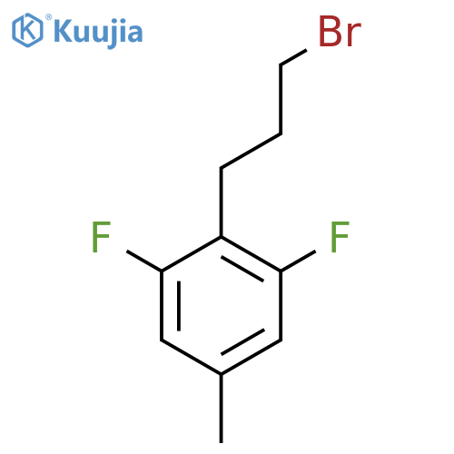 2-(3-bromopropyl)-1,3-difluoro-5-methylbenzene structure