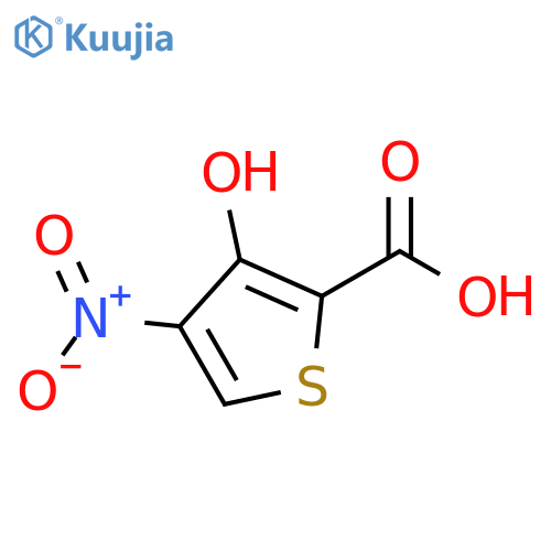 3-hydroxy-4-nitrothiophene-2-carboxylic acid structure