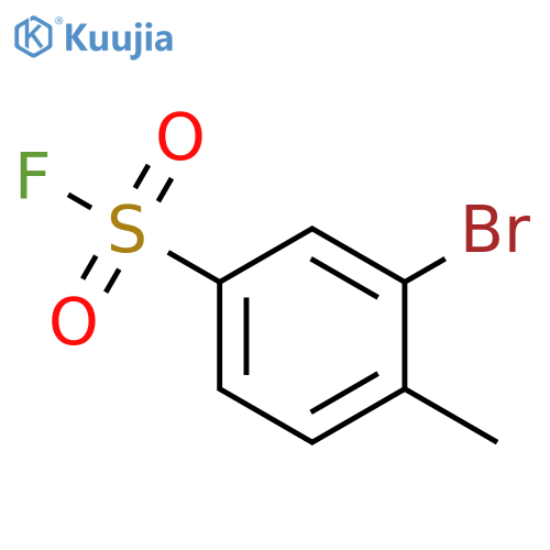 3-bromo-4-methylbenzene-1-sulfonyl fluoride structure