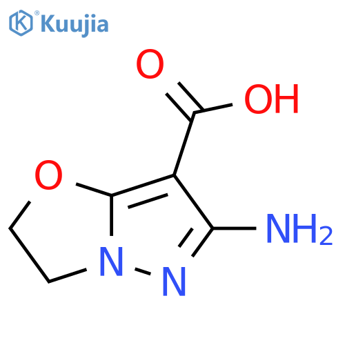 6-amino-2H,3H-pyrazolo3,2-b1,3oxazole-7-carboxylic acid structure