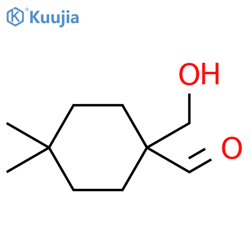 1-(hydroxymethyl)-4,4-dimethylcyclohexane-1-carbaldehyde structure