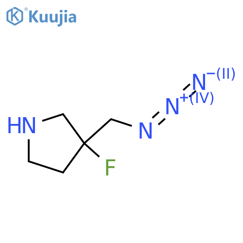 Pyrrolidine, 3-(azidomethyl)-3-fluoro- structure