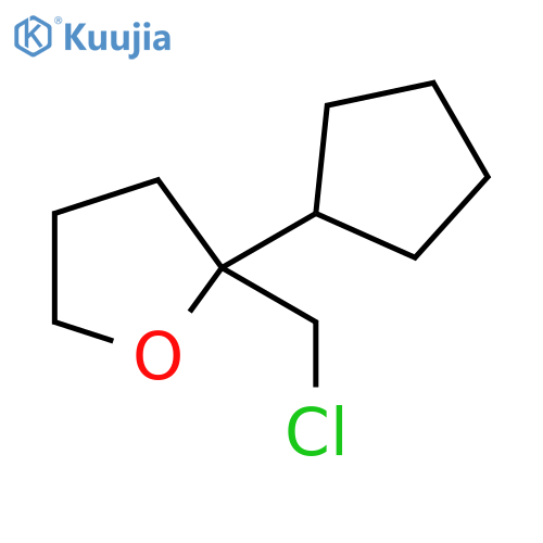 Furan, 2-(chloromethyl)-2-cyclopentyltetrahydro- structure