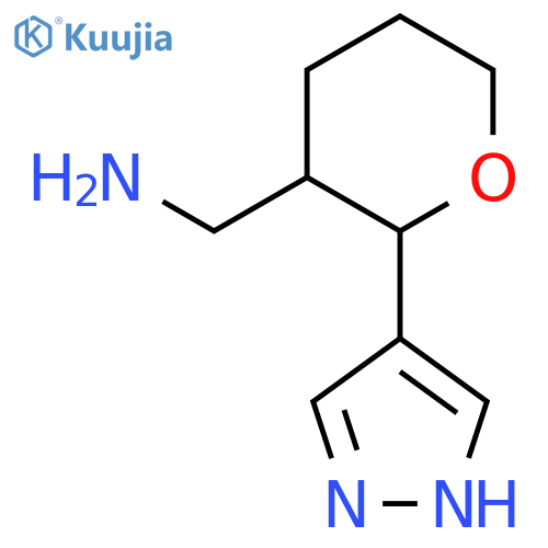[2-(1H-pyrazol-4-yl)oxan-3-yl]methanamine structure