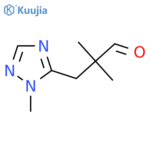 2,2-Dimethyl-3-(1-methyl-1H-1,2,4-triazol-5-yl)propanal structure