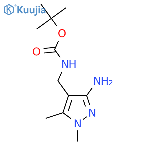 tert-butyl N-(3-amino-1,5-dimethyl-1H-pyrazol-4-yl)methylcarbamate structure