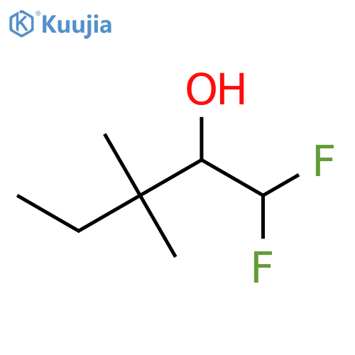 1,1-difluoro-3,3-dimethylpentan-2-ol structure