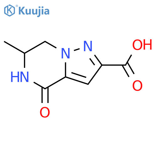 6-METHYL-4-OXO-4,5,6,7-TETRAHYDROPYRAZOLO[1,5-A]PYRAZINE-2-CARBOXYLIC ACID structure