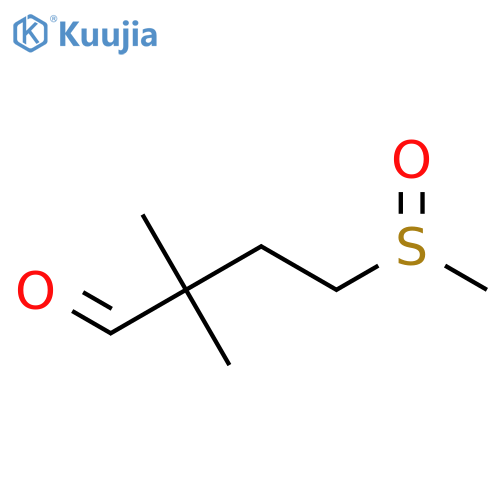 4-Methanesulfinyl-2,2-dimethylbutanal structure