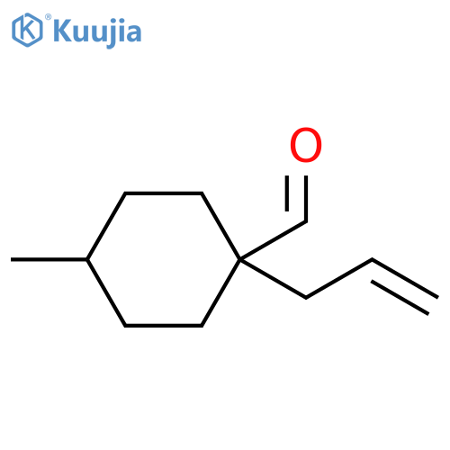 Cyclohexanecarboxaldehyde, 4-methyl-1-(2-propen-1-yl)- structure