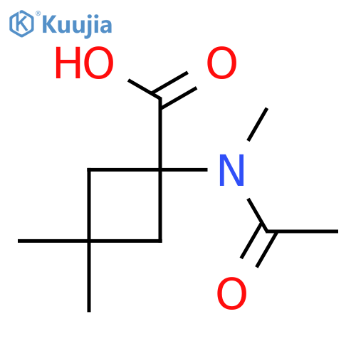 3,3-dimethyl-1-(N-methylacetamido)cyclobutane-1-carboxylic acid structure