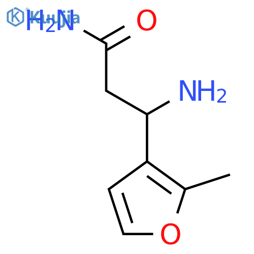 3-Amino-3-(2-methylfuran-3-yl)propanamide structure