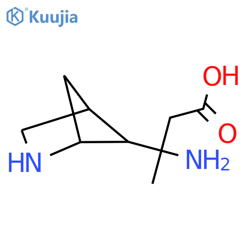 3-amino-3-{2-azabicyclo2.1.1hexan-5-yl}butanoic acid structure