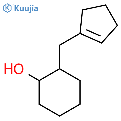 2-(cyclopent-1-en-1-yl)methylcyclohexan-1-ol structure