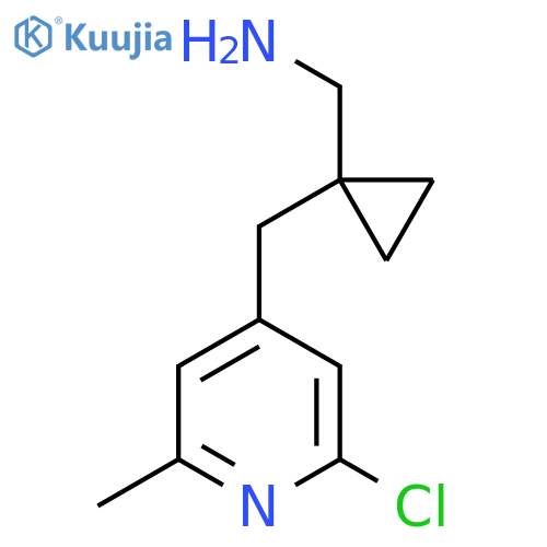 {1-(2-chloro-6-methylpyridin-4-yl)methylcyclopropyl}methanamine structure