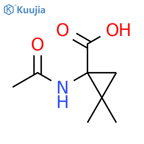 Cyclopropanecarboxylic acid, 1-(acetylamino)-2,2-dimethyl- structure