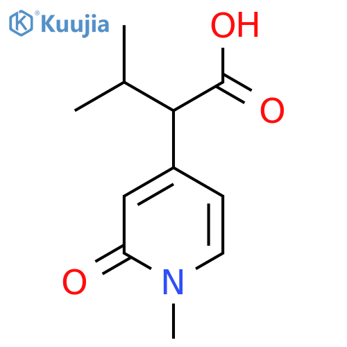 3-Methyl-2-(1-methyl-2-oxo-1,2-dihydropyridin-4-yl)butanoic acid structure