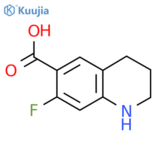 7-Fluoro-1,2,3,4-tetrahydroquinoline-6-carboxylic acid structure