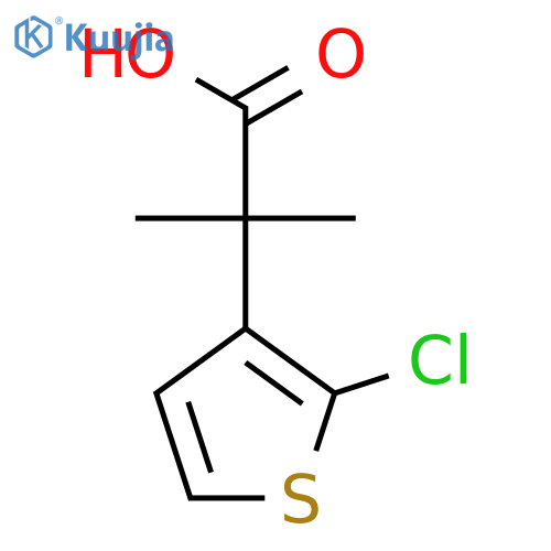 2-(2-Chlorothiophen-3-yl)-2-methylpropanoic acid structure
