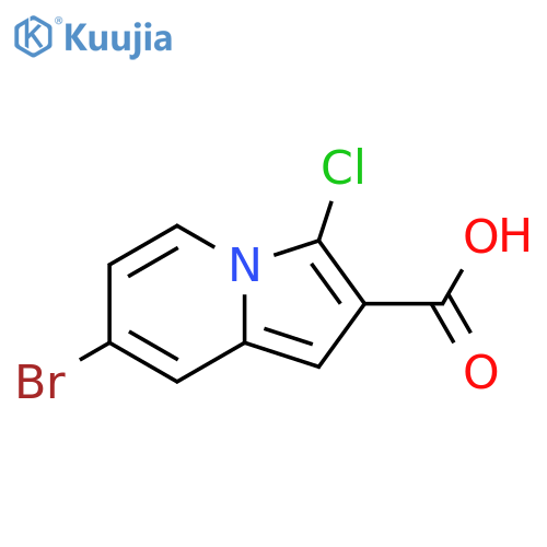 7-bromo-3-chloroindolizine-2-carboxylic acid structure