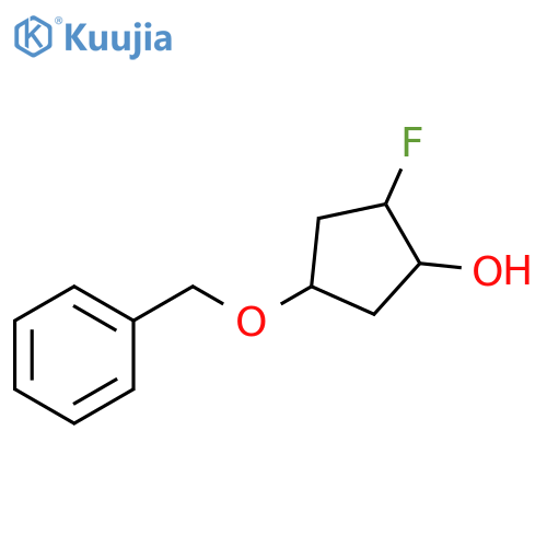 4-(benzyloxy)-2-fluorocyclopentan-1-ol structure