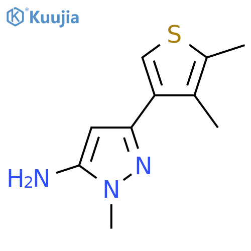 3-(4,5-Dimethylthiophen-3-yl)-1-methyl-1H-pyrazol-5-amine structure