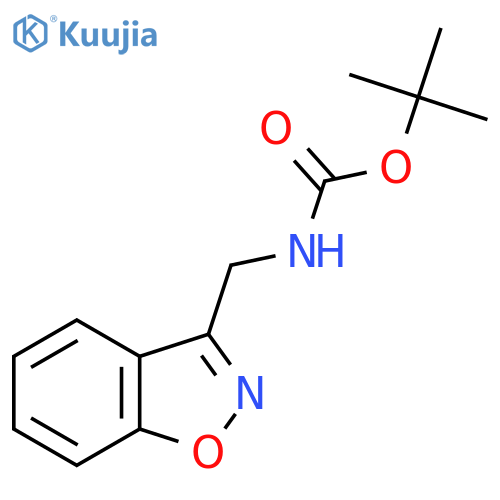 tert-butyl N-[(1,2-benzoxazol-3-yl)methyl]carbamate structure