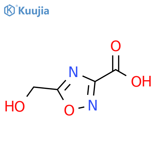 5-(hydroxymethyl)-1,2,4-oxadiazole-3-carboxylic acid structure