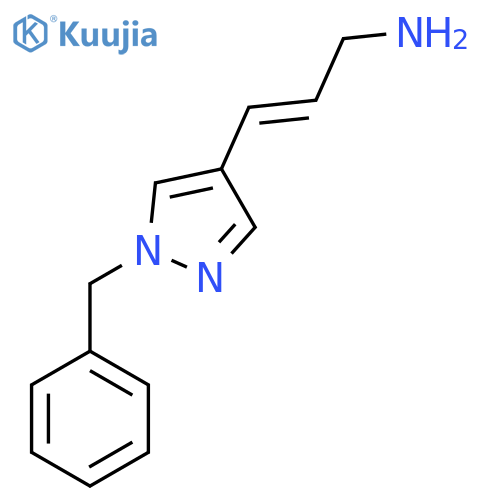 3-(1-benzyl-1H-pyrazol-4-yl)prop-2-en-1-amine structure