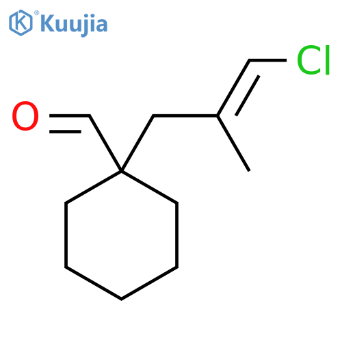 1-(3-Chloro-2-methylprop-2-en-1-yl)cyclohexane-1-carbaldehyde structure