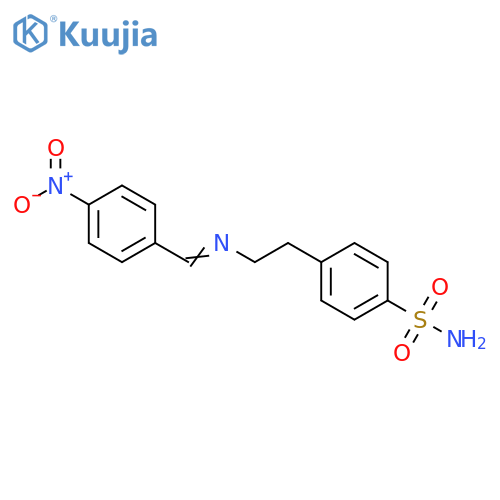 Benzenesulfonamide, 4-[2-[[(4-nitrophenyl)methylene]amino]ethyl]- structure
