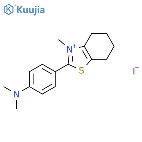 2-[4-(dimethylamino)phenyl]-3-methyl-4,5,6,7-tetrahydro-1,3-benzothiazol-3-ium iodide structure