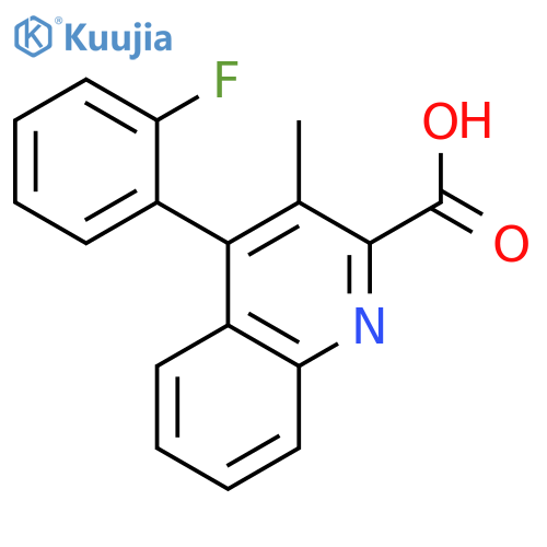 2-Quinolinecarboxylic acid, 4-(2-fluorophenyl)-3-methyl- structure