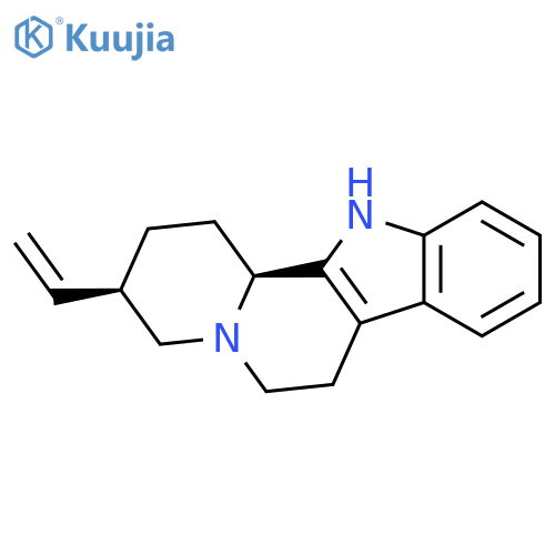 Indolo[2,3-a]quinolizine, 3-ethenyl-1,2,3,4,6,7,12,12b-octahydro-, trans- structure