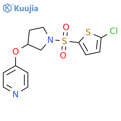 4-((1-((5-Chlorothiophen-2-yl)sulfonyl)pyrrolidin-3-yl)oxy)pyridine structure