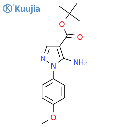 tert-butyl 5-amino-1-(4-methoxyphenyl)-1H-pyrazole-4-carboxylate structure