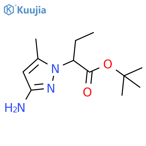 tert-butyl 2-(3-amino-5-methyl-1H-pyrazol-1-yl)butanoate structure