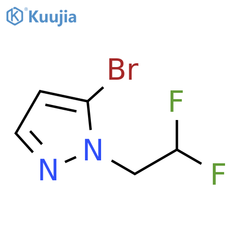 1H-Pyrazole, 5-bromo-1-(2,2-difluoroethyl)- structure