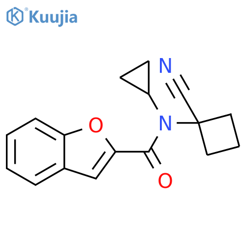 N-(1-Cyanocyclobutyl)-N-cyclopropyl-2-benzofurancarboxamide structure
