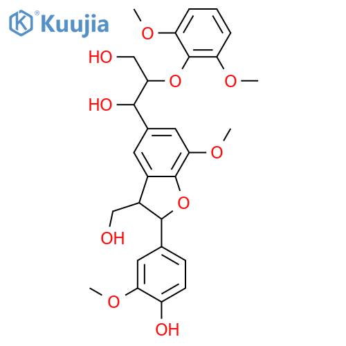 1,3-Propanediol, 1-[(2R,3S)-2,3-dihydro-2-(4-hydroxy-3-methoxyphenyl)-3-(hydroxymethyl)-7-methoxy-5-benzofuranyl]-2-(2,6-dimethoxyphenoxy)-, (1R,2S)-rel- structure