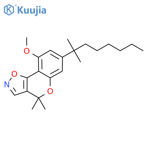 9-Methoxy-4,4-dimethyl-7-(2-methyl-2-octanyl)-4H-chromeno[3,4-d][1,2]oxazole structure