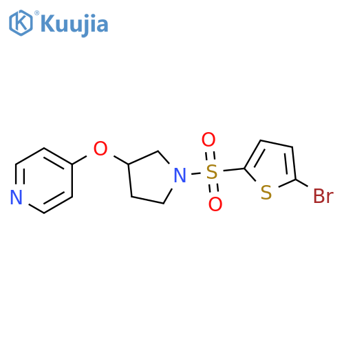 4-[[1-[(5-Bromo-2-thienyl)sulfonyl]-3-pyrrolidinyl]oxy]pyridine structure