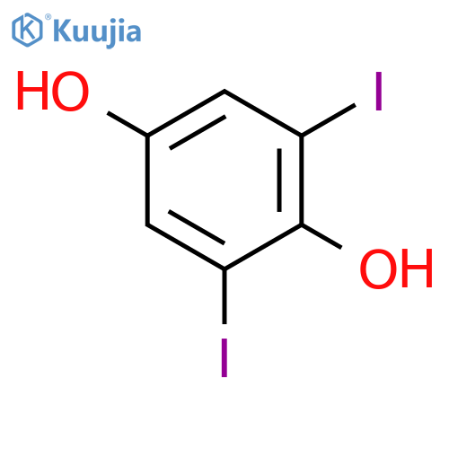 2,6-Diiodobenzene-1,4-diol structure